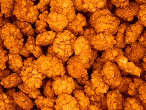 Hot fried kanpeki crackers