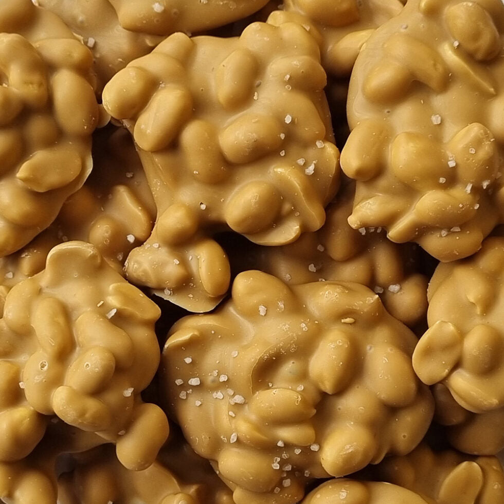 Ambachtelijke pindarotjes caramel - zeezout